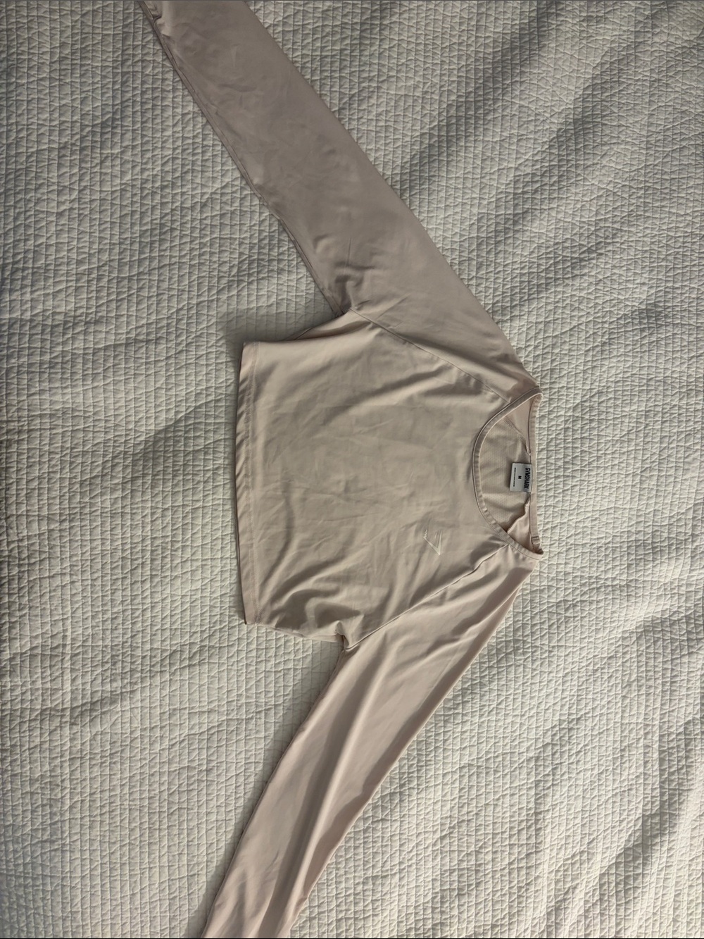 Gymshark Light Pink Crop Long-Sleeve Top